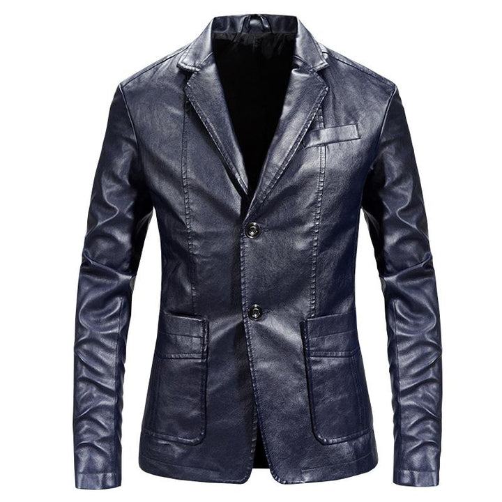 JACKETS KEZONO Blazer Leather Jacket BLUE / XXS