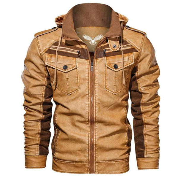 JACKETS KEZONO Leather Rough Rider Jacket PERU / S