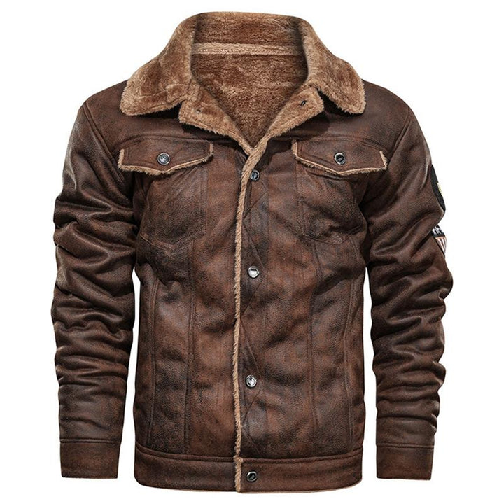 JACKETS KEZONO Leather Royal Pilot Fleece Jacket