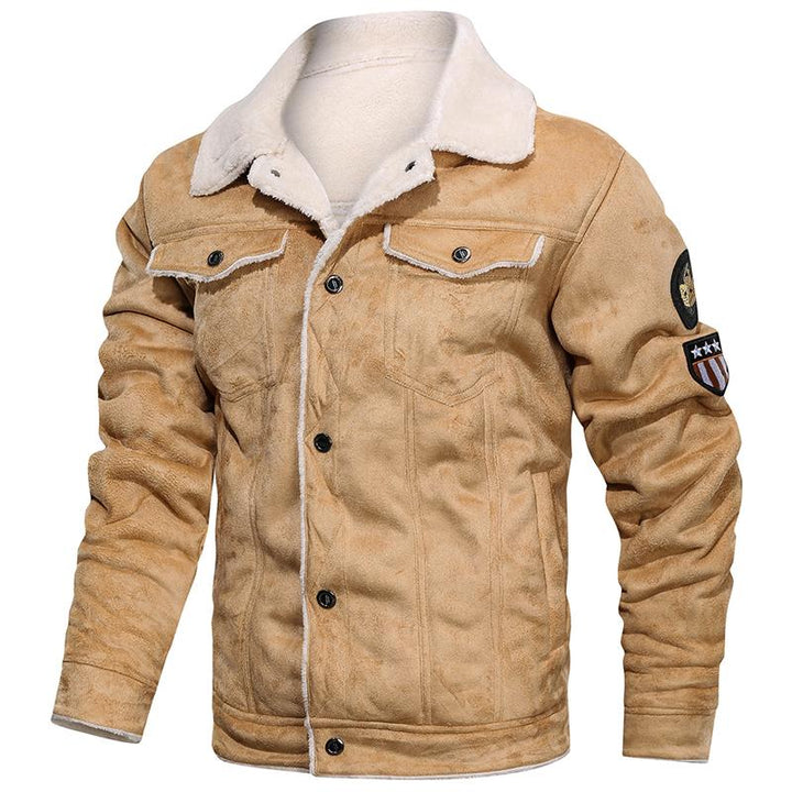 JACKETS KEZONO Leather Royal Pilot Fleece Jacket PERU / XS
