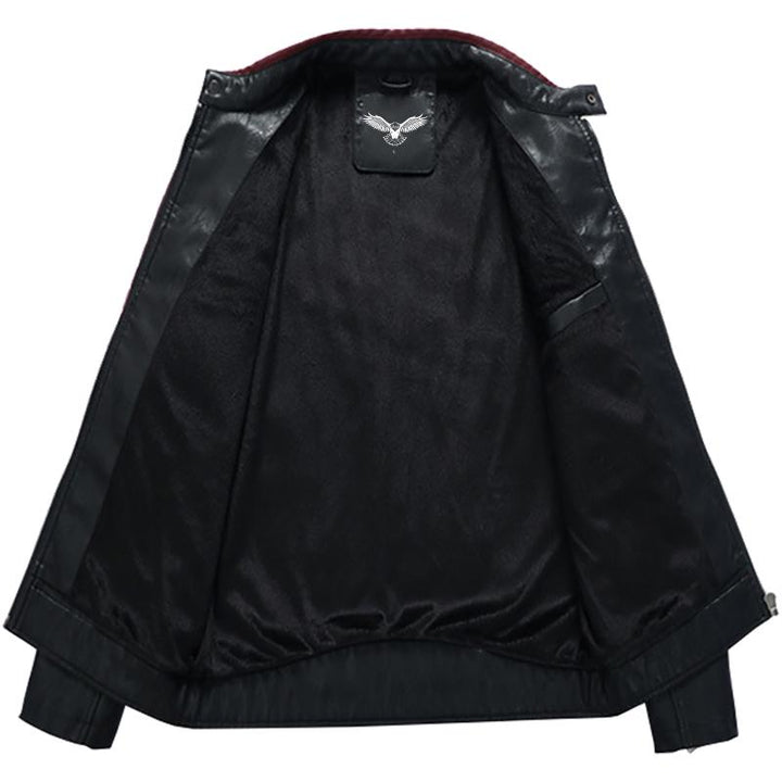 JACKETS KEZONO Leather Striped Patchwork Jacket