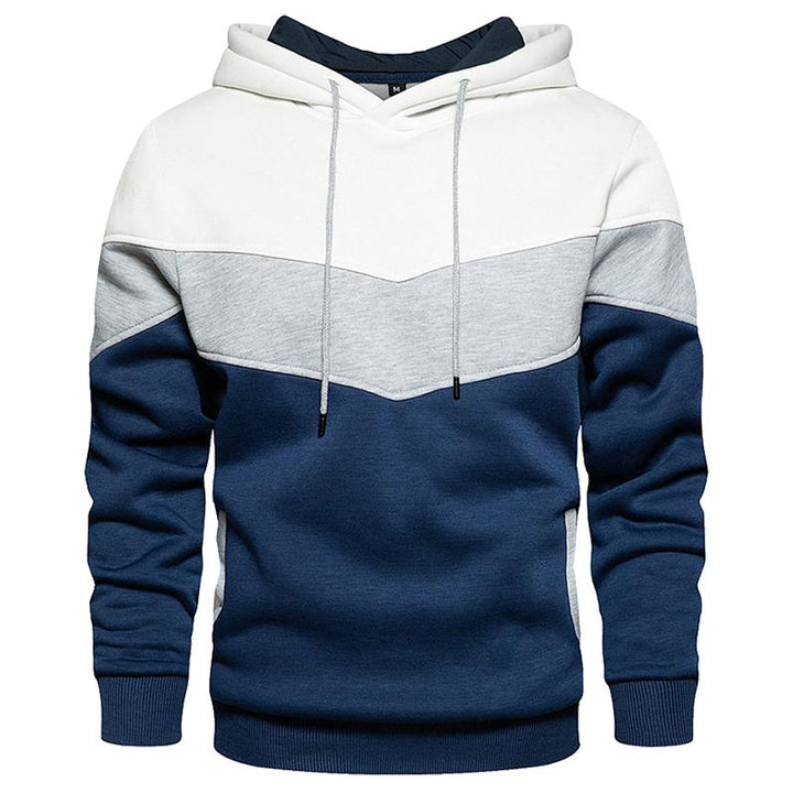 OUTWEAR & PARKAS KEZONO Tri-color Patchwork Sweatshirts Fleece Pullover Hoodie WHITE / B / XXS