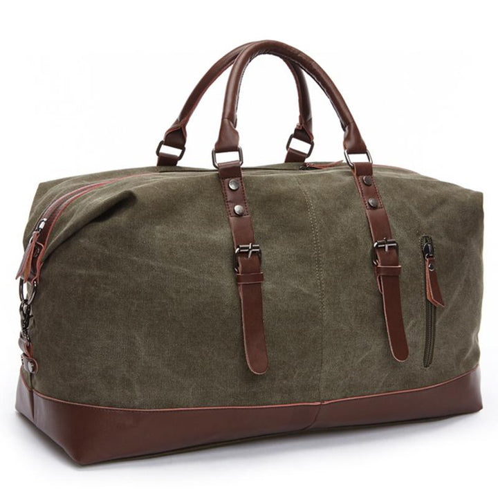 BAGS KEZONO Waxed Canvas Travel Duffel Large Capacity Shoulder Bag